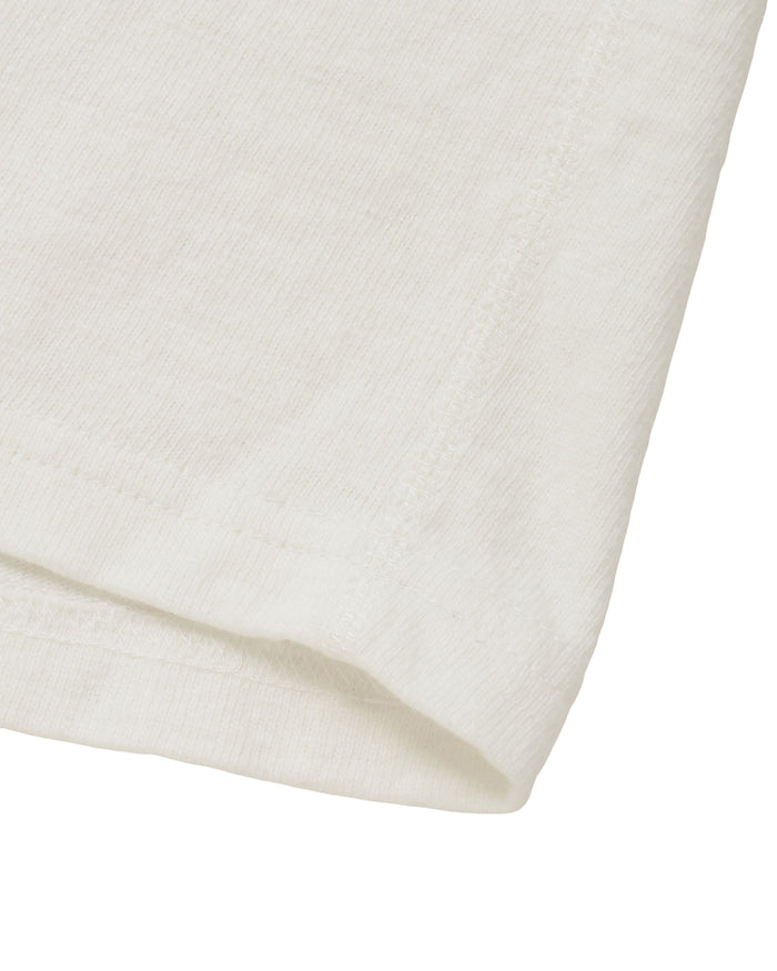CREWNECK T-SHIRT - ELS RECYCLED COTTON SLUB  - WHITE