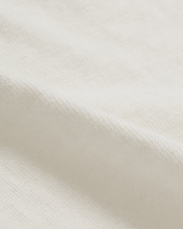 CREWNECK T-SHIRT - ELS RECYCLED COTTON SLUB  - WHITE
