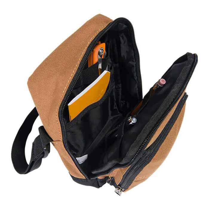 CROSSBODY ZIP BAG - CARHARTT BROWN