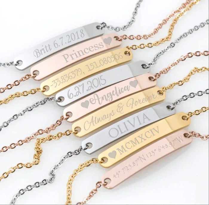 Custom Name Bracelet For Baby's Free Engraving image 1