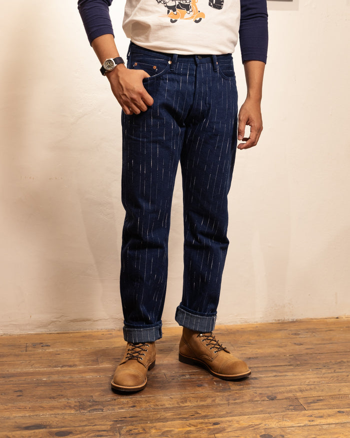 D1885 RAIN Kasuri Jeans - INDIGO