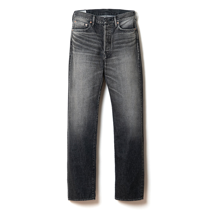 D1891UB USED Washed Regular Straight Jeans - USED BLACK