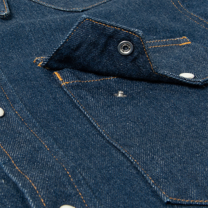 D5701 Natural indigo denim western shirt - INDIGO