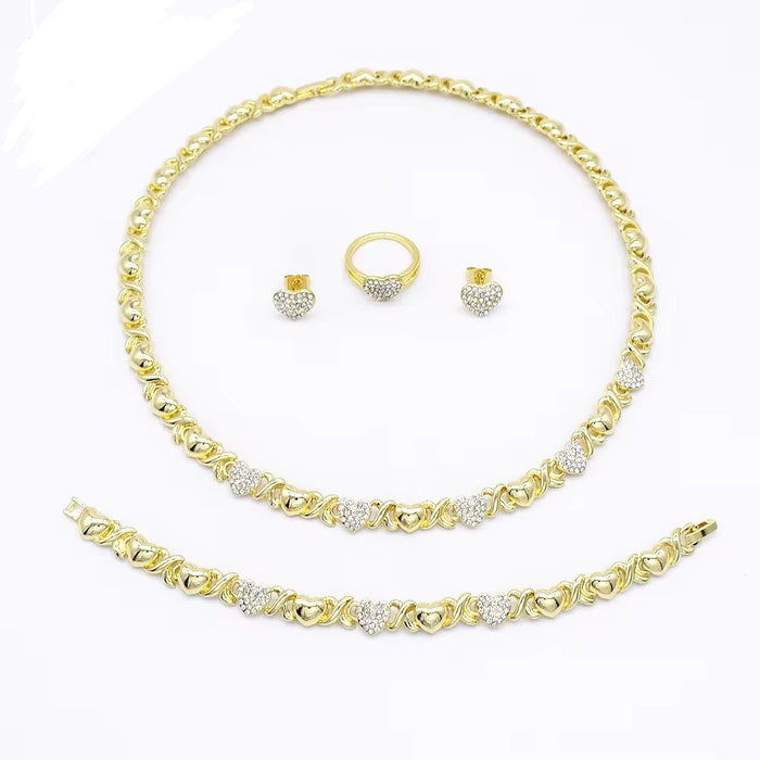 Dainty XO Heart Set