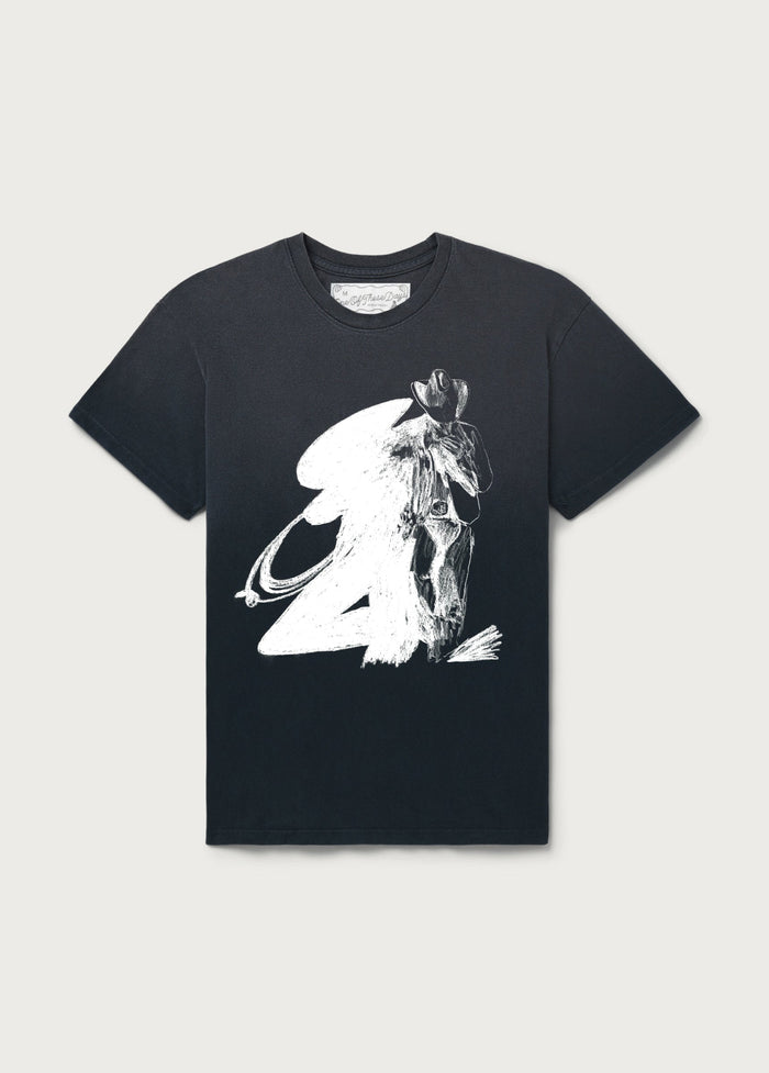 DEAD OR ALIVE  TEE S/S - WASHED BLACK