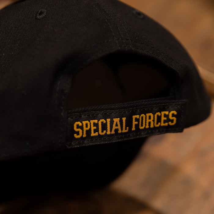 Deluxe Low Profile Special Forces Insignia Cap - BLACK