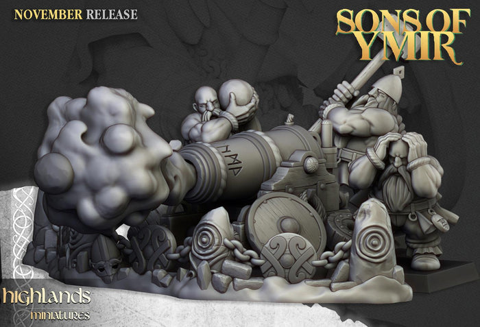 Dwarf Cannon - Highlands Miniatures
