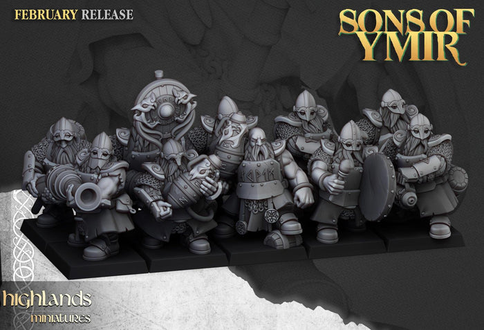 Dwarf Firespitters Dwarfs - Highlands Miniatures