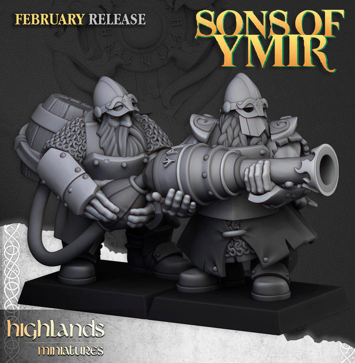 Dwarf Firespitters Dwarfs - Highlands Miniatures