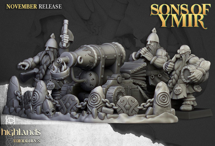 Dwarf Flame Cannon - Highlands Miniatures