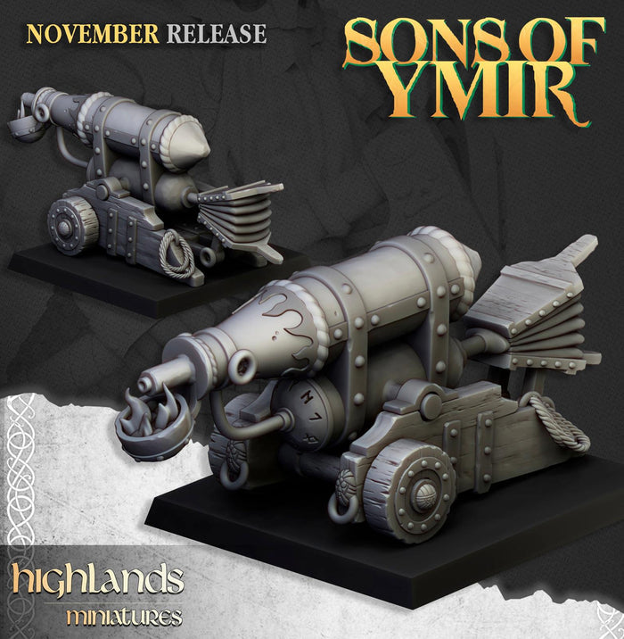Dwarf Flame Cannon - Highlands Miniatures