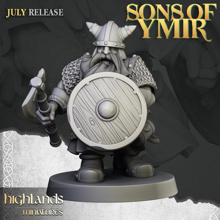 Dwarf Warriors with Shields - Highlands Miniatures