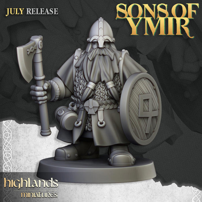 Dwarf Warriors with Shields - Highlands Miniatures
