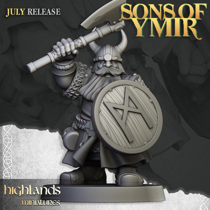 Dwarf Warriors with Shields - Highlands Miniatures