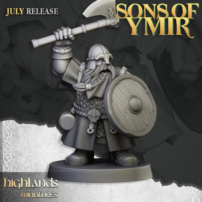 Dwarf Warriors with Shields - Highlands Miniatures