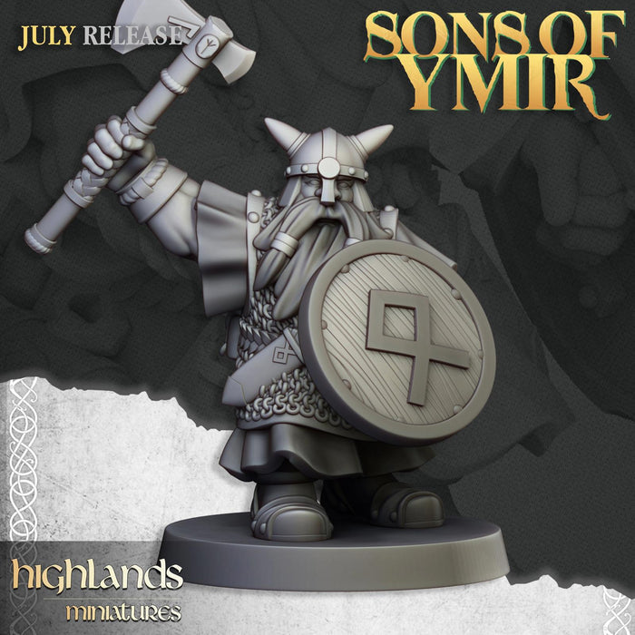 Dwarf Warriors with Shields - Highlands Miniatures