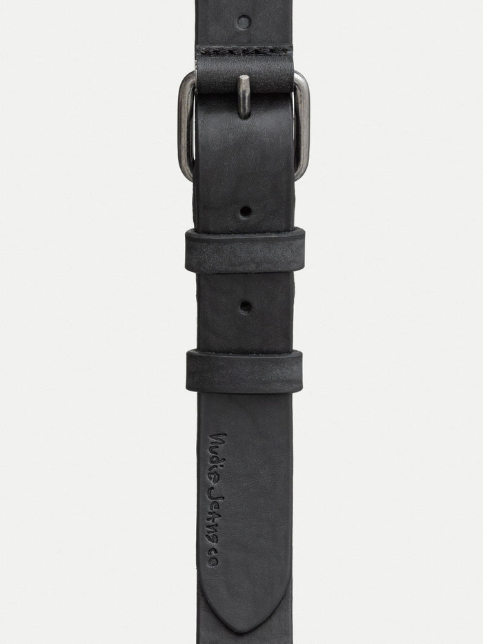 DWAYNE LEATHER BELT - BLACK