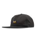 The front, angled view of the melin Eagle Hydro  Split Crushed Fit in  Black / Gum