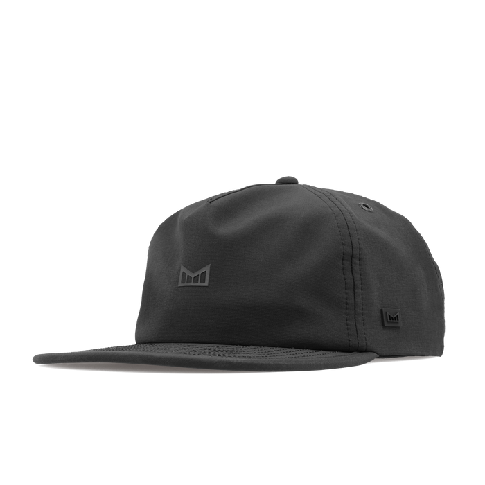 The front, angled view of the melin Eagle Hydro  Split Crushed Fit in  Black
