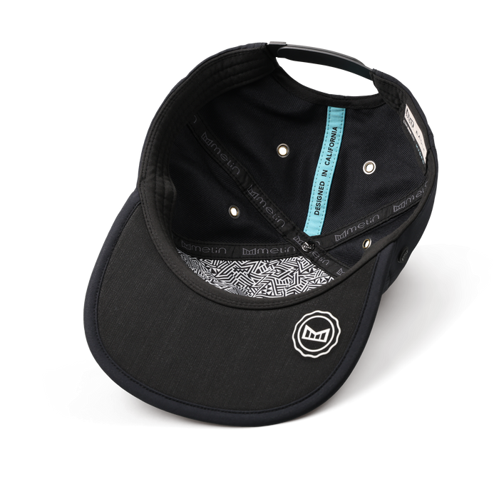 The inside view of the melin Eagle Hydro  Split Crushed Fit in  Black