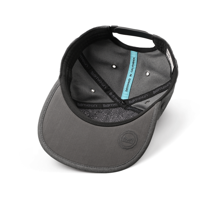 The back view of the melin Eagle Hydro  Split Crushed Fit in  Heather Charcoal