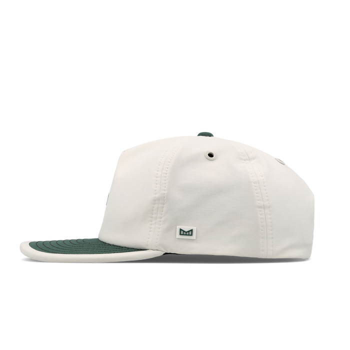 The side view of the melin Eagle Hydro  Split Crushed Fit in  Misty Trails