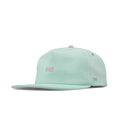 The angled view of the melin Split Crushed Fit Eagle Hydro hat in south beach