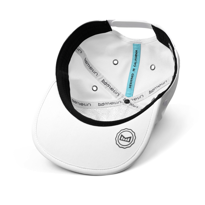 The inside view of the melin Eagle Hydro  Split Crushed Fit in  White
