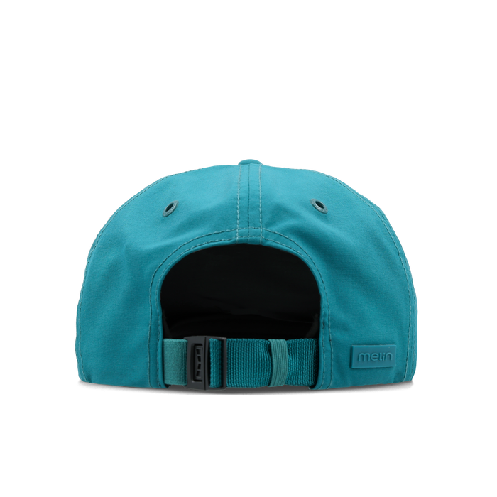 The back view of the melin Split Crushed Fit Eagle Links Clubhouse Hydro hat in grandeur
