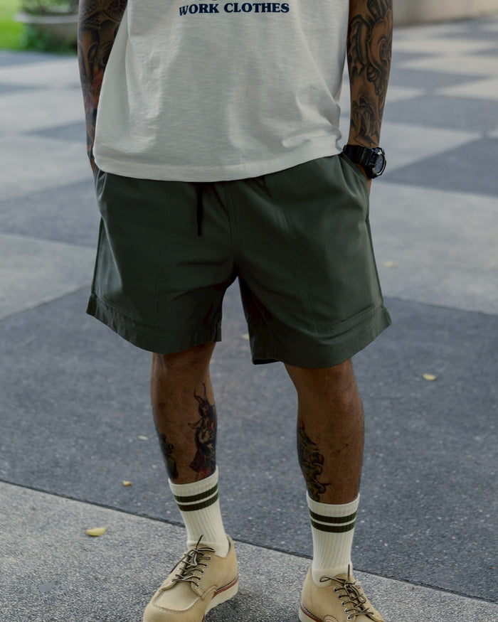 EASY SHORTS - OLIVE REVERSED