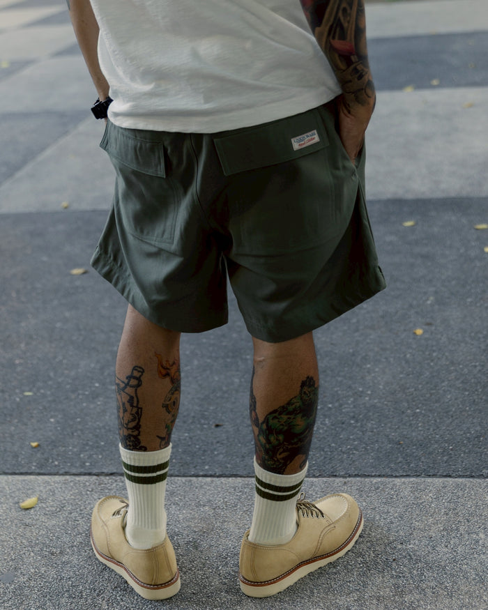 EASY SHORTS - OLIVE REVERSED