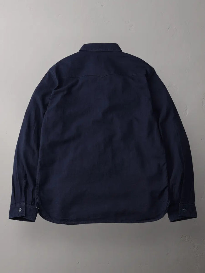 FN-SCK-009L INDIGO DOBBY WORK SHIRT - INDIGO