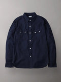FN-SCW-002L INDIGO DOBBY WESTERN SHIRT - INDIGO