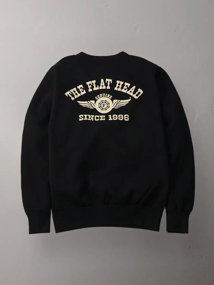 FN-SWC-101 SWEATSHIRT - FLYING WHEEL - BLACK