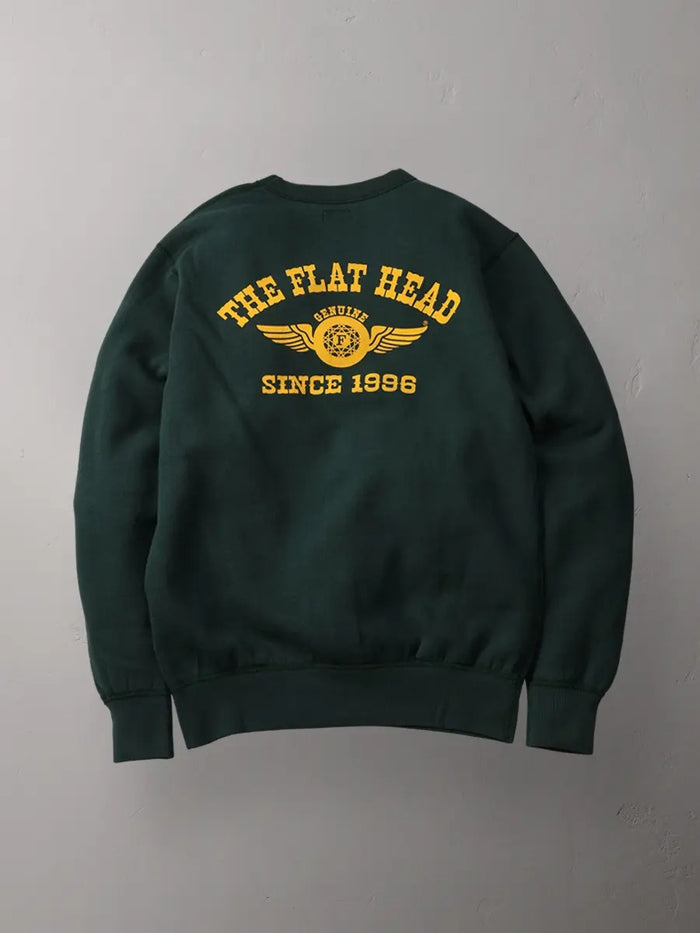FN-SWC-101 SWEATSHIRT - FLYING WHEEL - GREEN