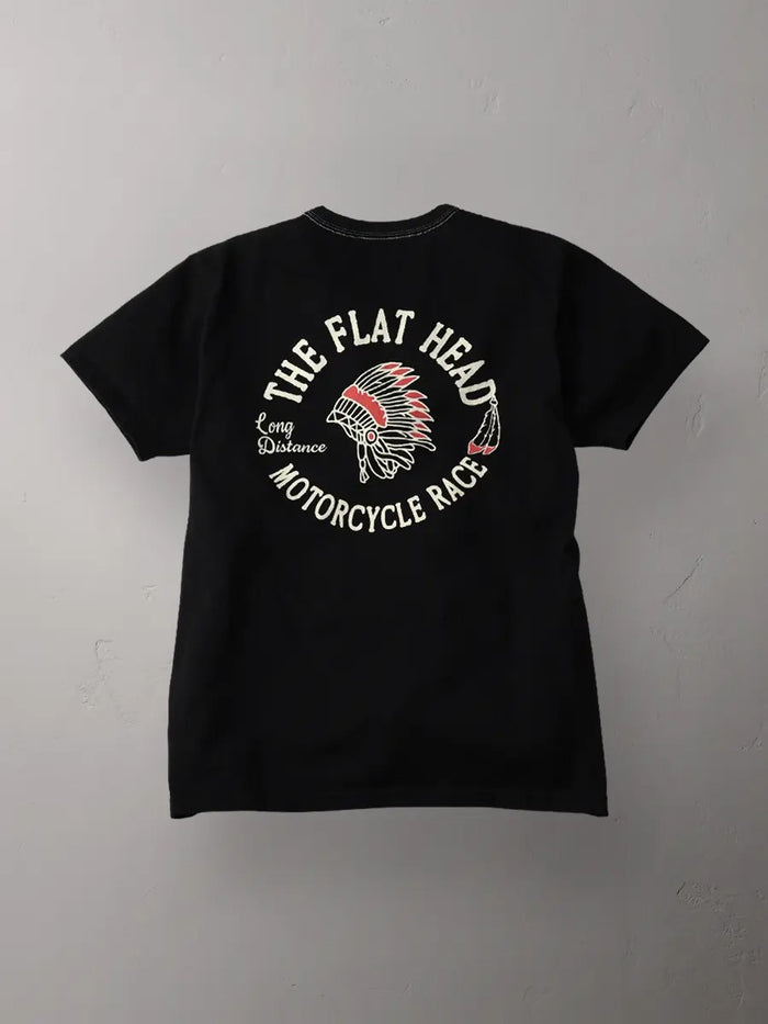 FN-THC-048 T-SHIRT - MOTORCYCLE RACE - BLACK