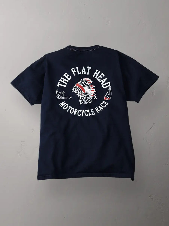 FN-THC-048 T-SHIRT - MOTORCYCLE RACE - NAVY