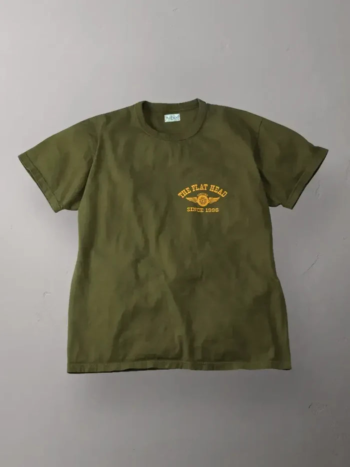 FN-THC-202 T-SHIRT - FLYING WHEEL - OLIVE