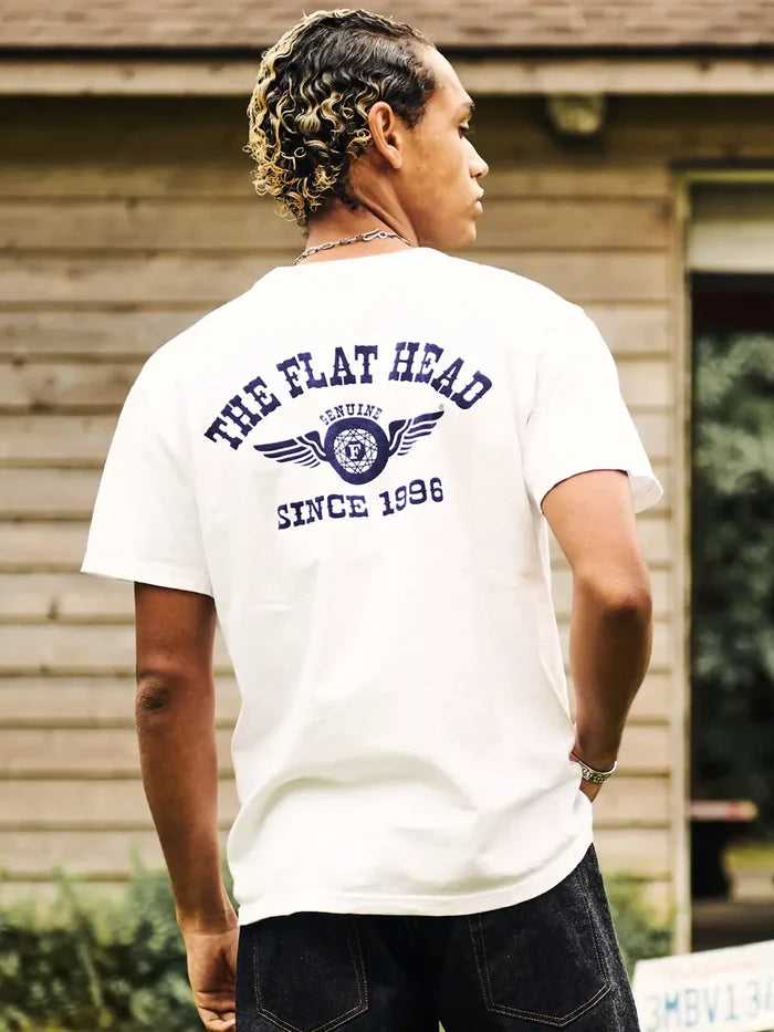 FN-THC-202 T-SHIRT - FLYING WHEEL - WHITE