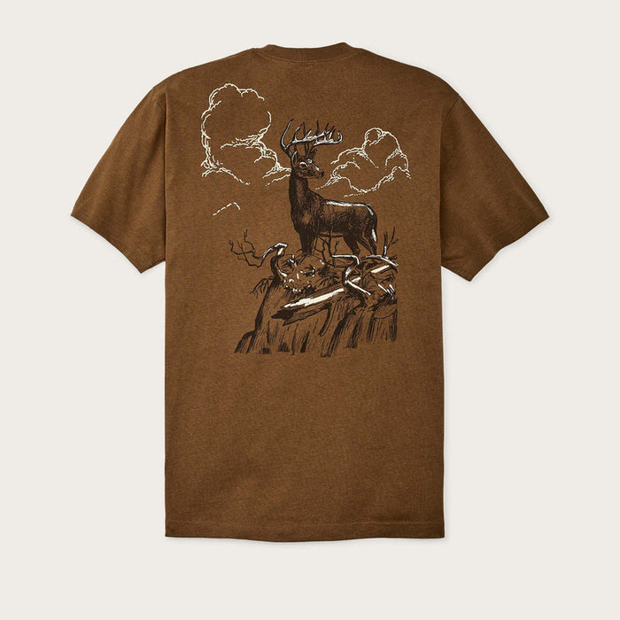 FRONTIER GRAPHIC T-SHIRT - GOLD OCHRE/DEER