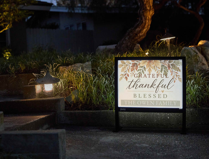 Grateful Thankful Blessed Custom Yardsy Sign yard sign