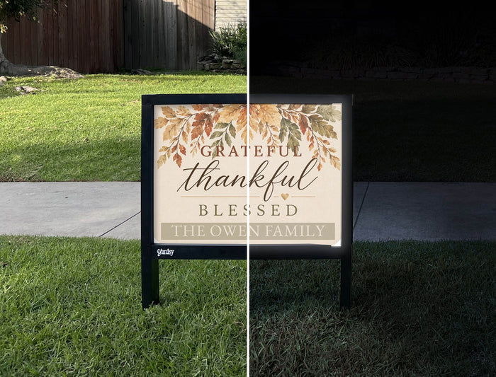 Grateful Thankful Blessed Custom Yardsy Sign yard sign