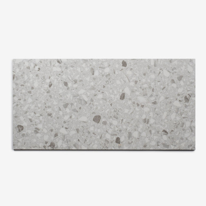 No Hand Grey Clio Terrazzo Tile Tech Grip 300 x 600mm Porcelain  - The Blue Space