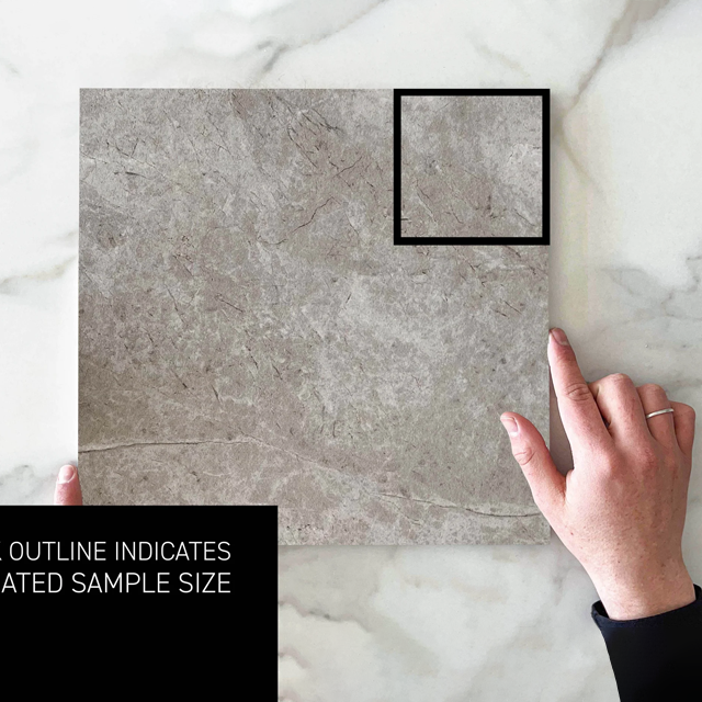 Grey Tilly Tundra Stone Tile Matte Tech Grip 300 x 300 x 10mm Porcelain  | The Blue Space