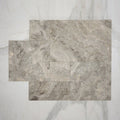 Grey Valerie Travertine Tile P4 Tech Grip Porcelain French Pattern  - The Blue Space