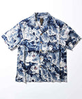 GS2449926A INDIGO HUNDLED TIGER SHIRTS - INDIGO