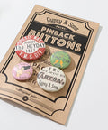 GS2449996 PINBACK BUTTONS(4PCS/SET2 ) - NO COLOR