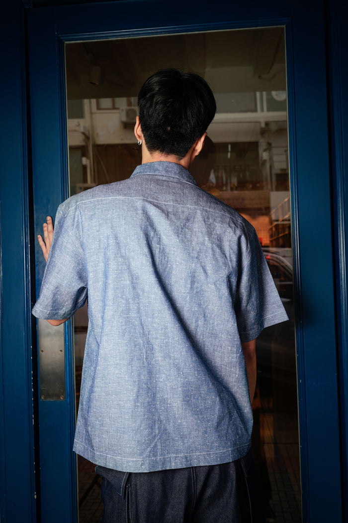 HALF ZIP WORK SHIRT - NEP CHAMBRAY