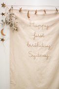 Hand Embroidered Birthday Banner
