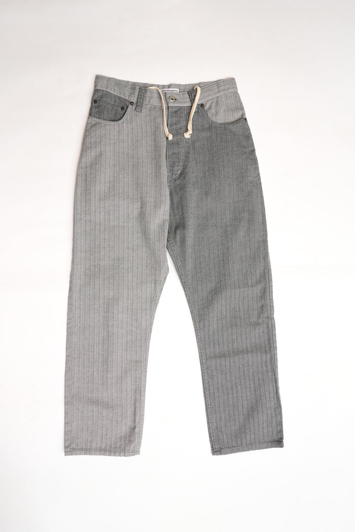 HBT CRAZY PATTERN WIDE TAPERED BUCKLE BACK PANT - CRAZY